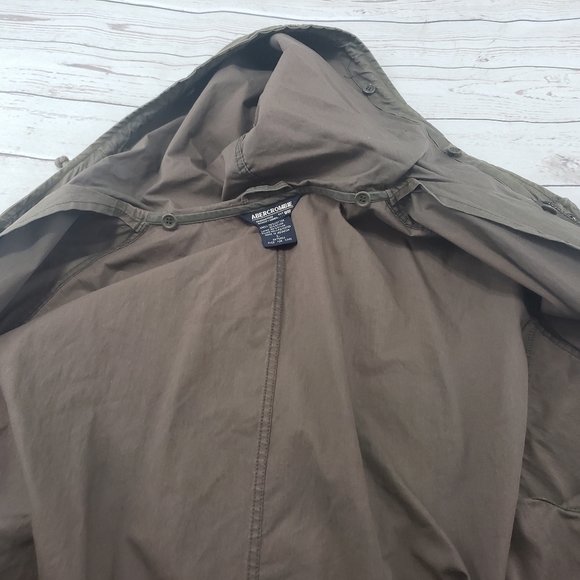 Abercrombie & Fitch Jacket SZ L Zip Up Button Up - Picture 11 of 12